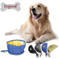 Portable Travel Dog Pet Food Water Bowl Oxford Collapsible Dog Cat bowl